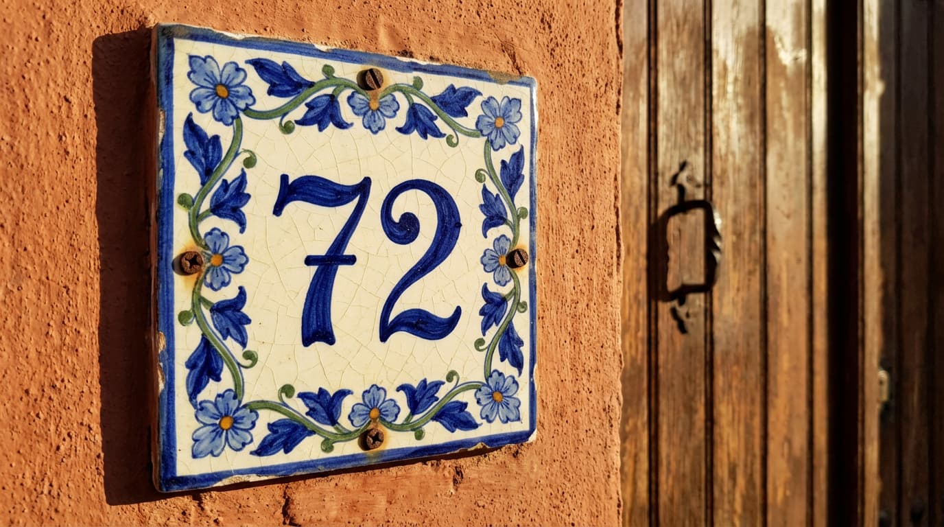 Azulejo con número de casa personalizado