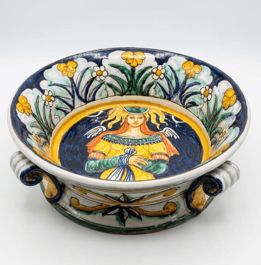 Detail of an Alcázar Atlante reproduced in artisan ceramic