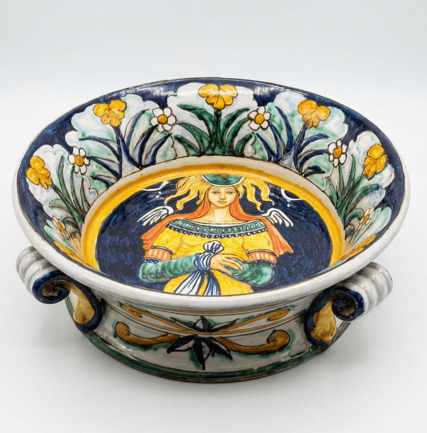 Detalle de Atlante del Alcázar de Sevilla reproducido en cerámica artesanal