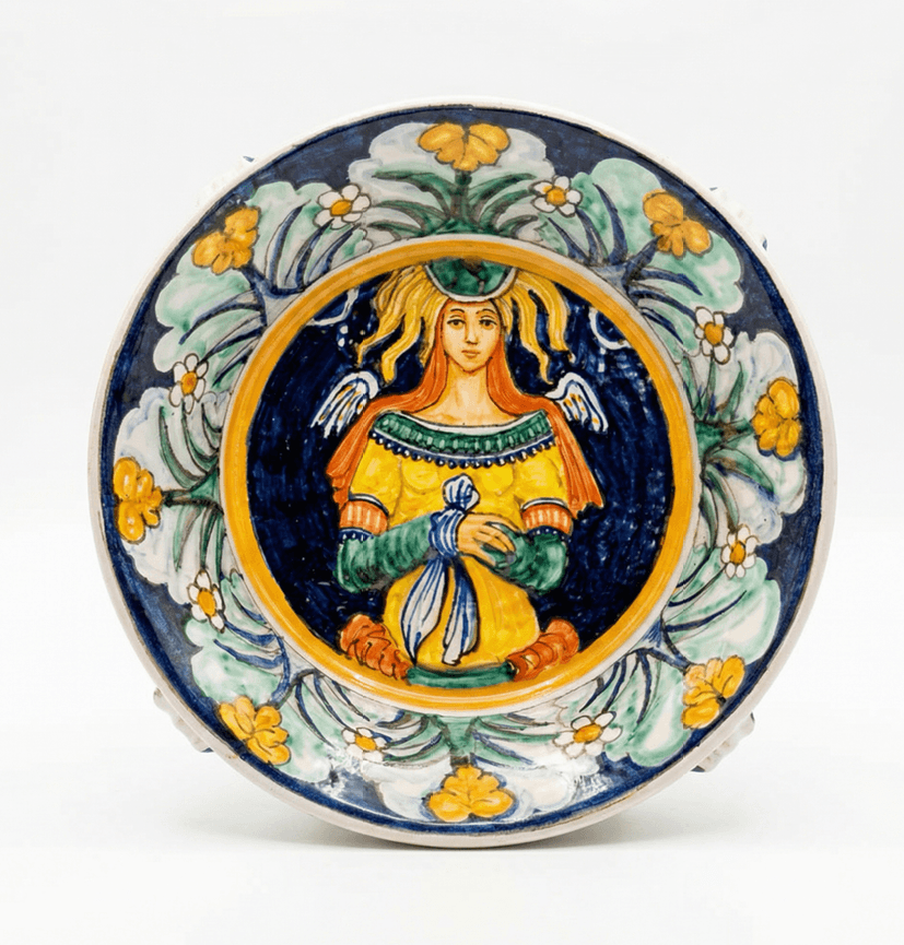 Atlante del Alcázar de Sevilla, pieza cerámica pintada a mano