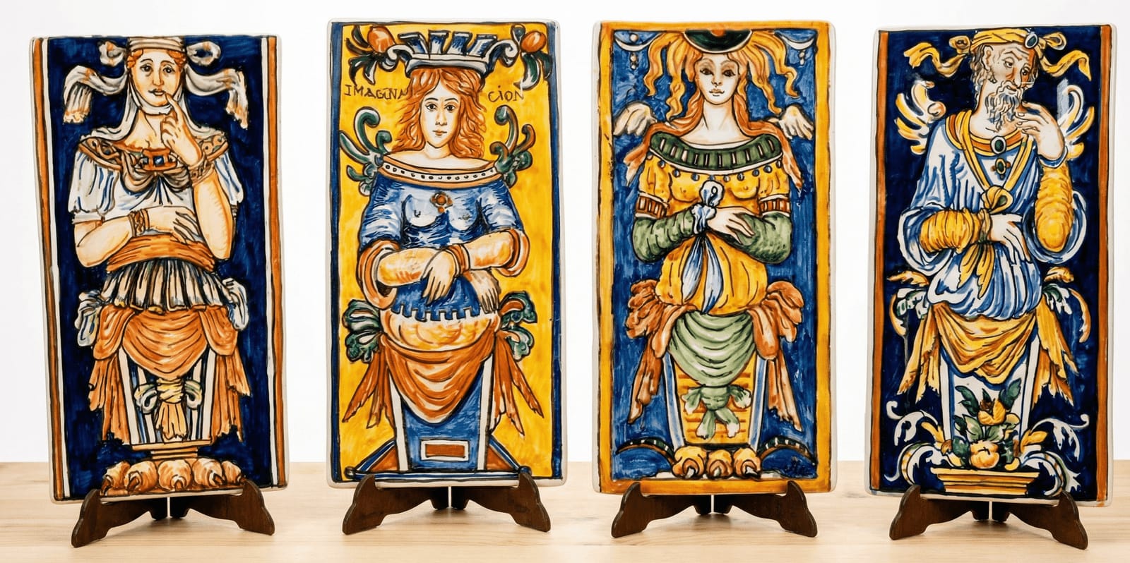 Ceramic reproduction of the Atlantes from Seville's Royal Alcázar