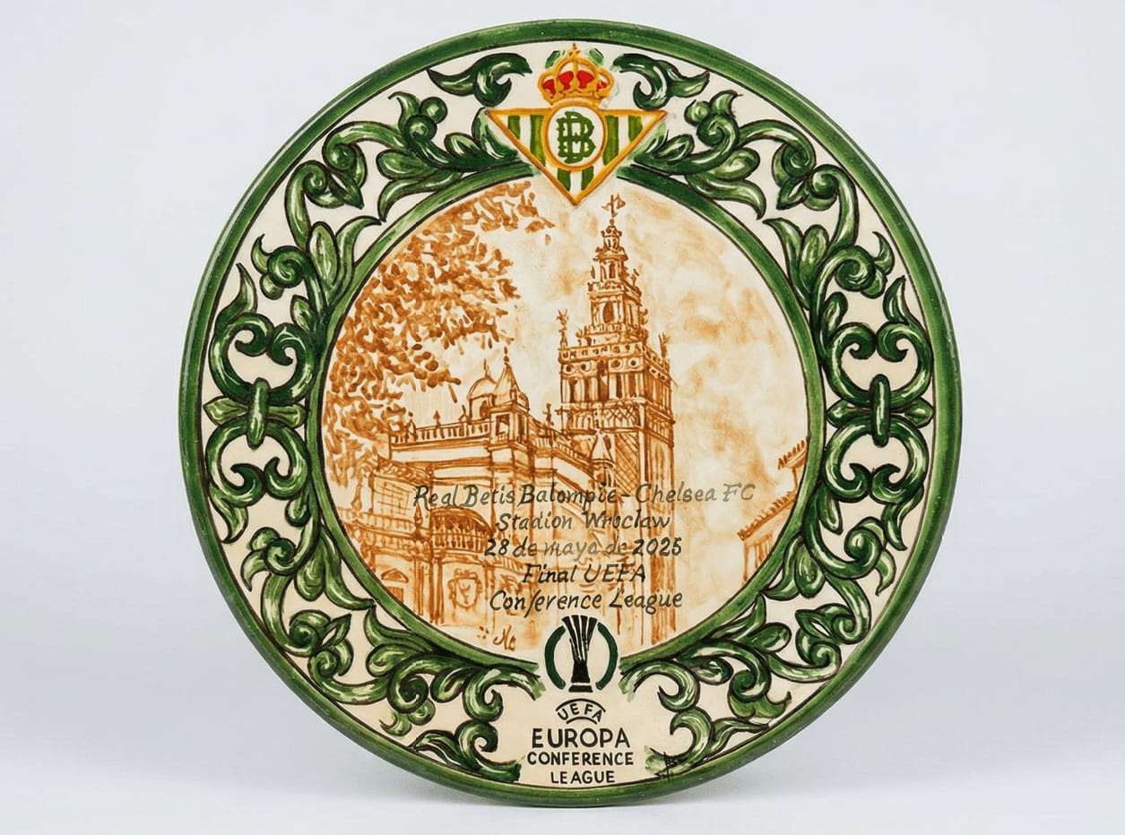 Custom ceramic commission with Real Betis theme