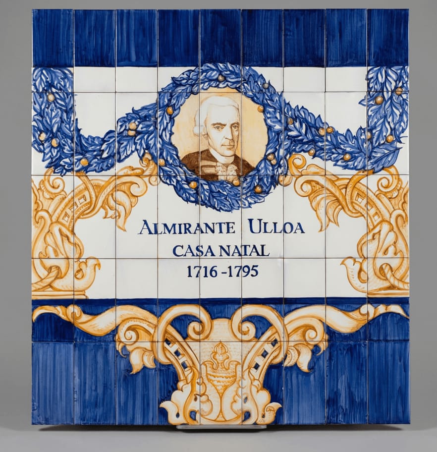 Custom hand-made commemorative ceramic plaque in Triana