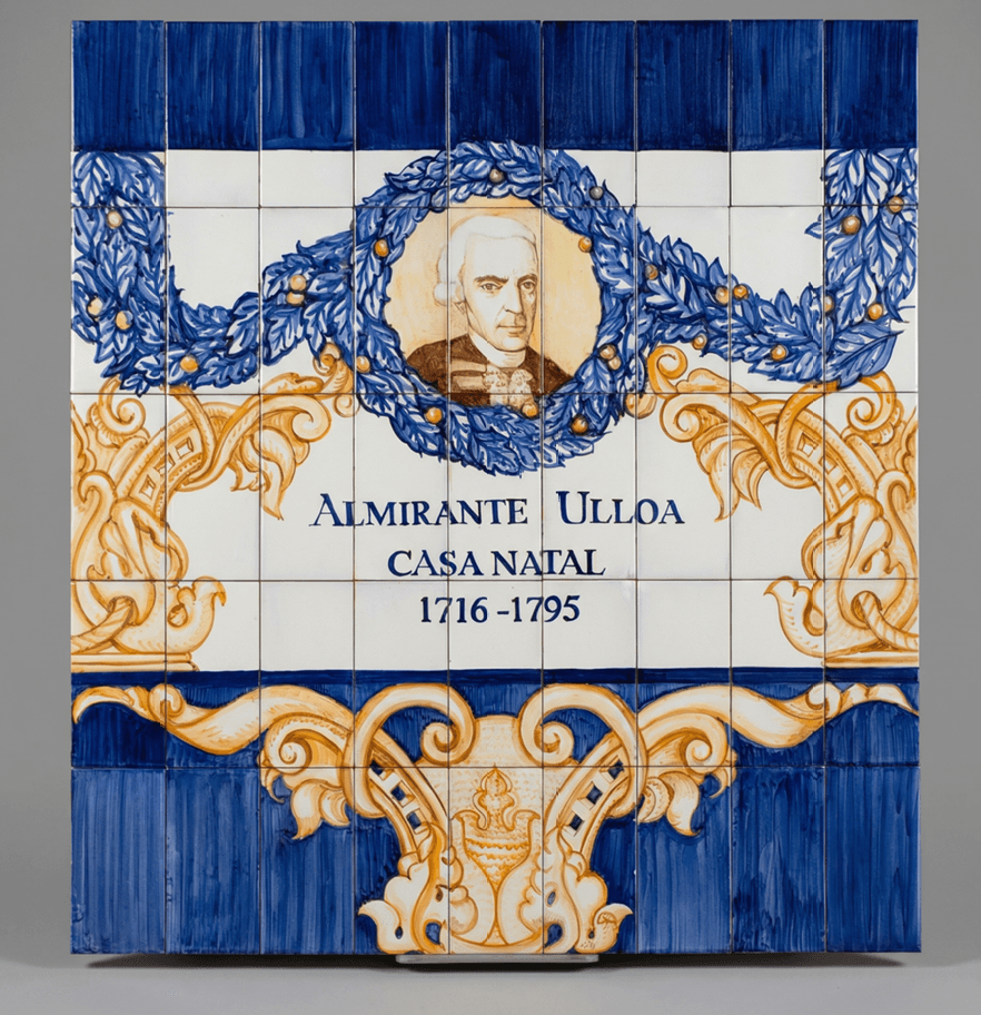 Placa cerámica conmemorativa personalizada hecha a mano en Triana