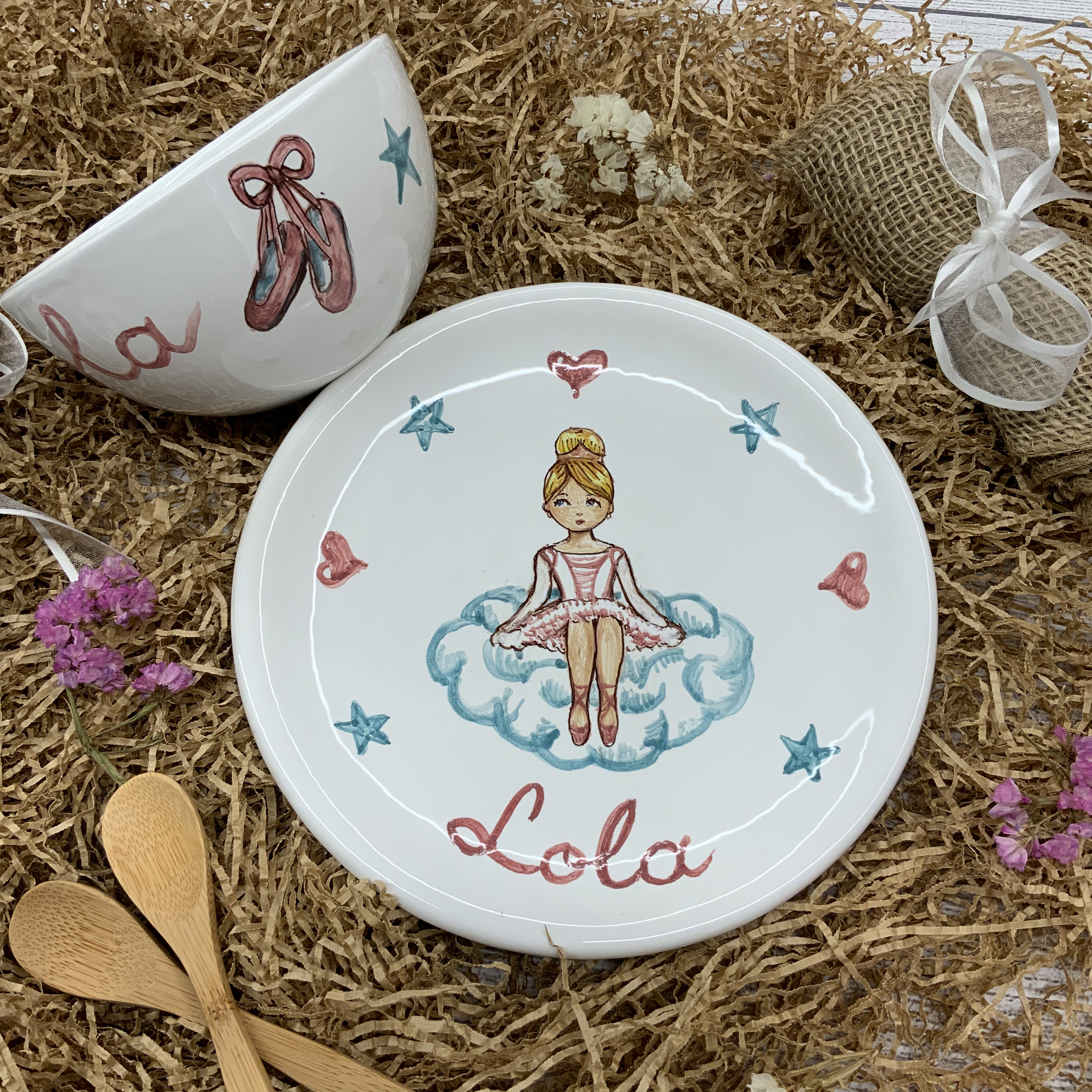 Vajilla completa infantil cerámica artesanal