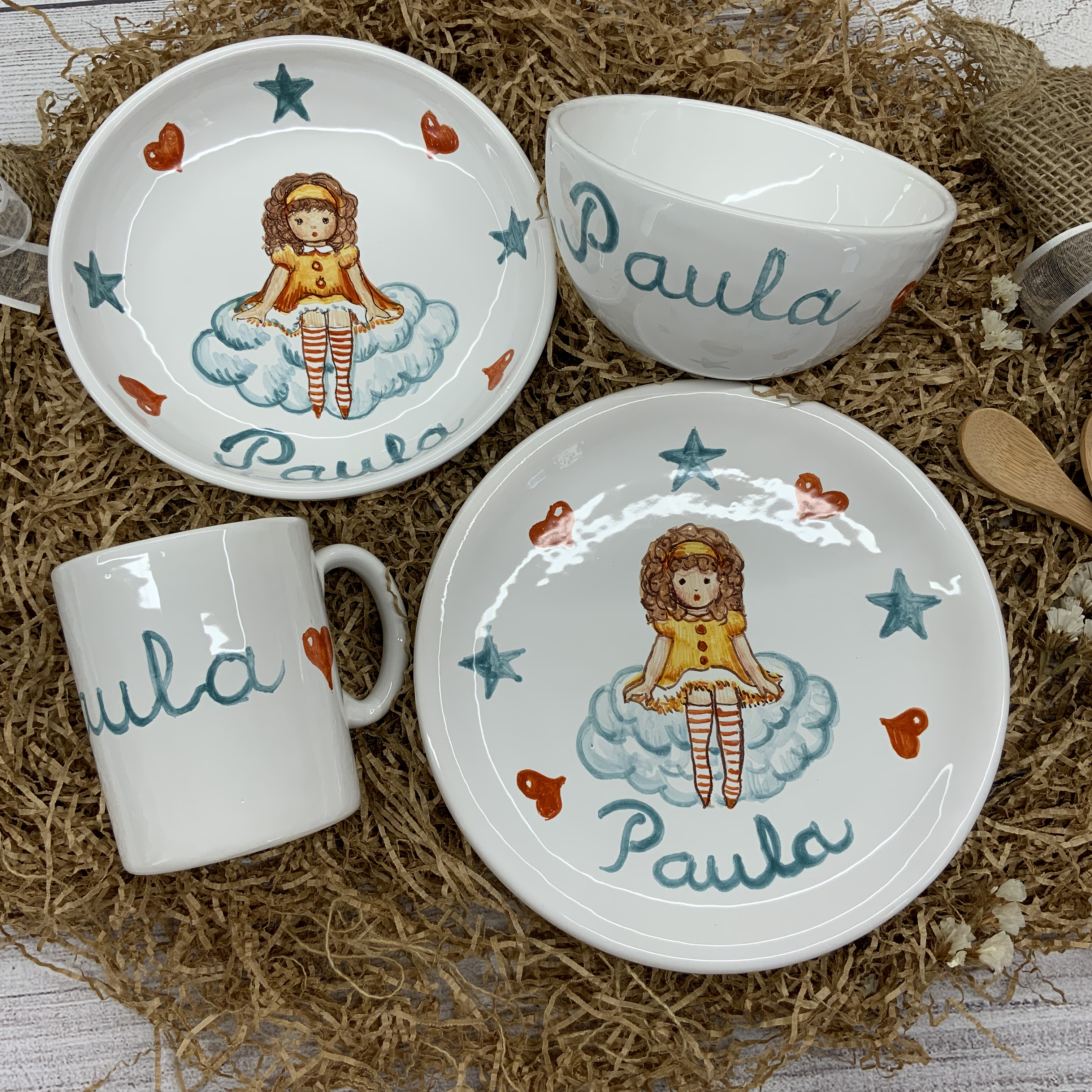 Regalo de cerámica para bebé hecho a mano