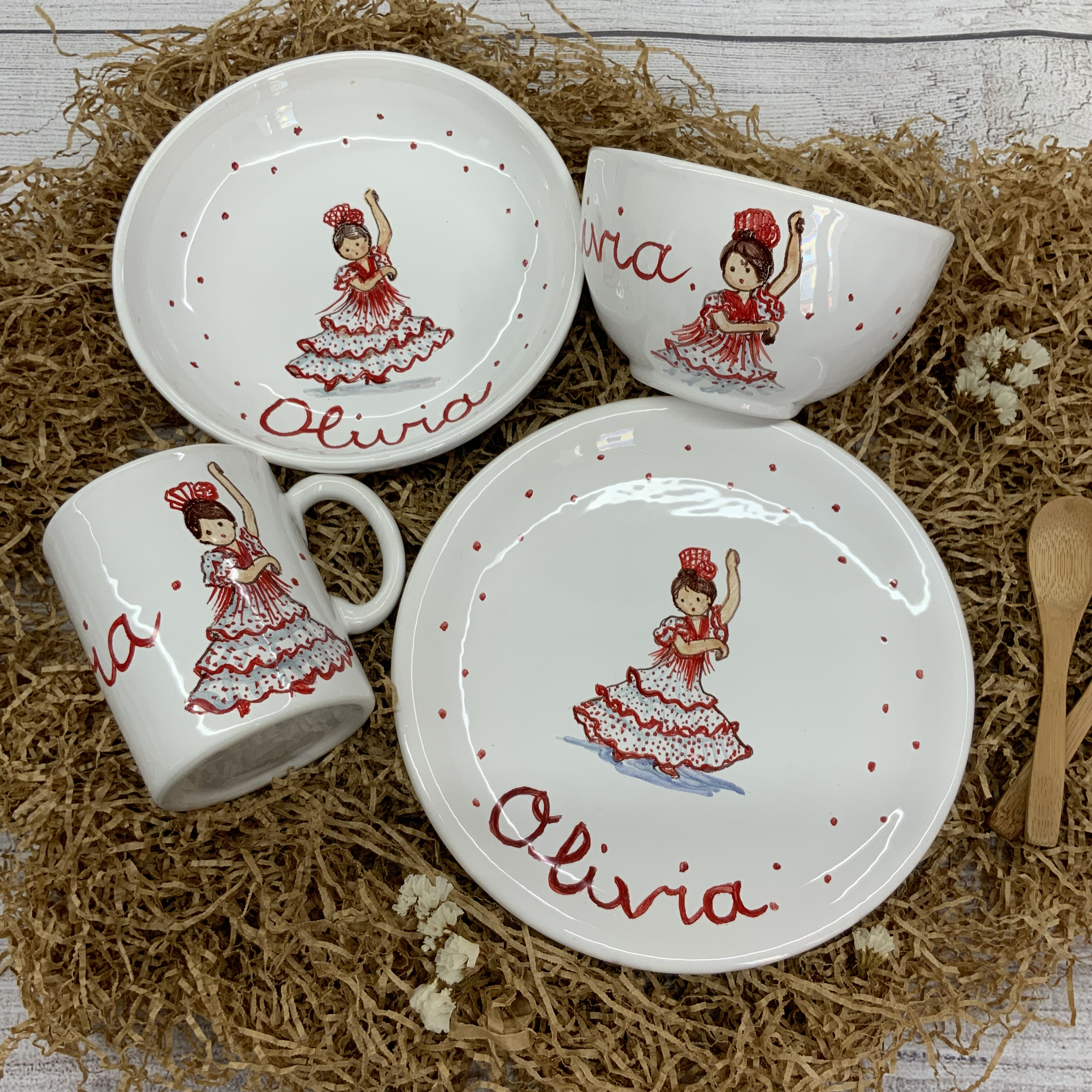 Vajilla infantil cerámica segura uso alimentario