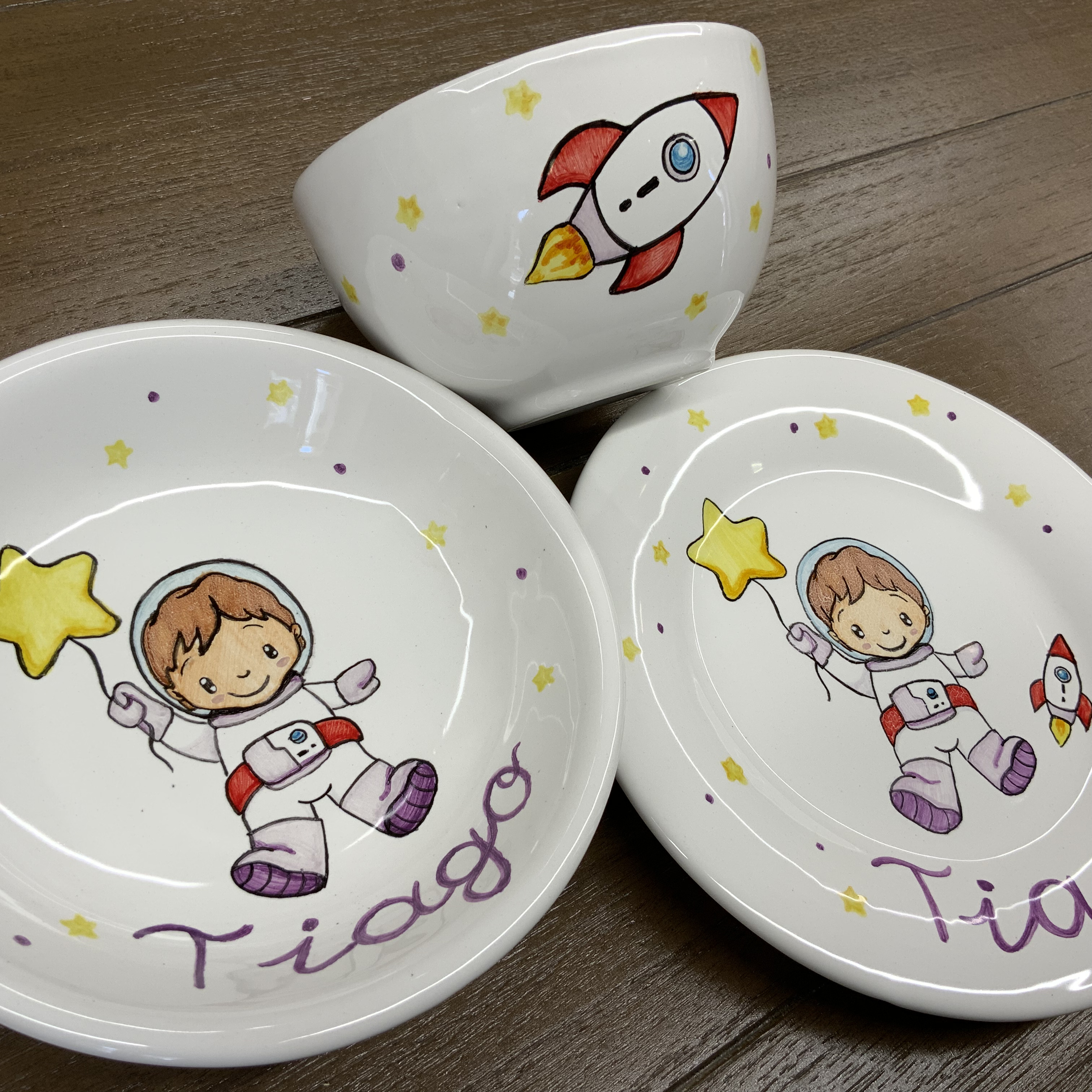 Detalle cerámica infantil personalizada